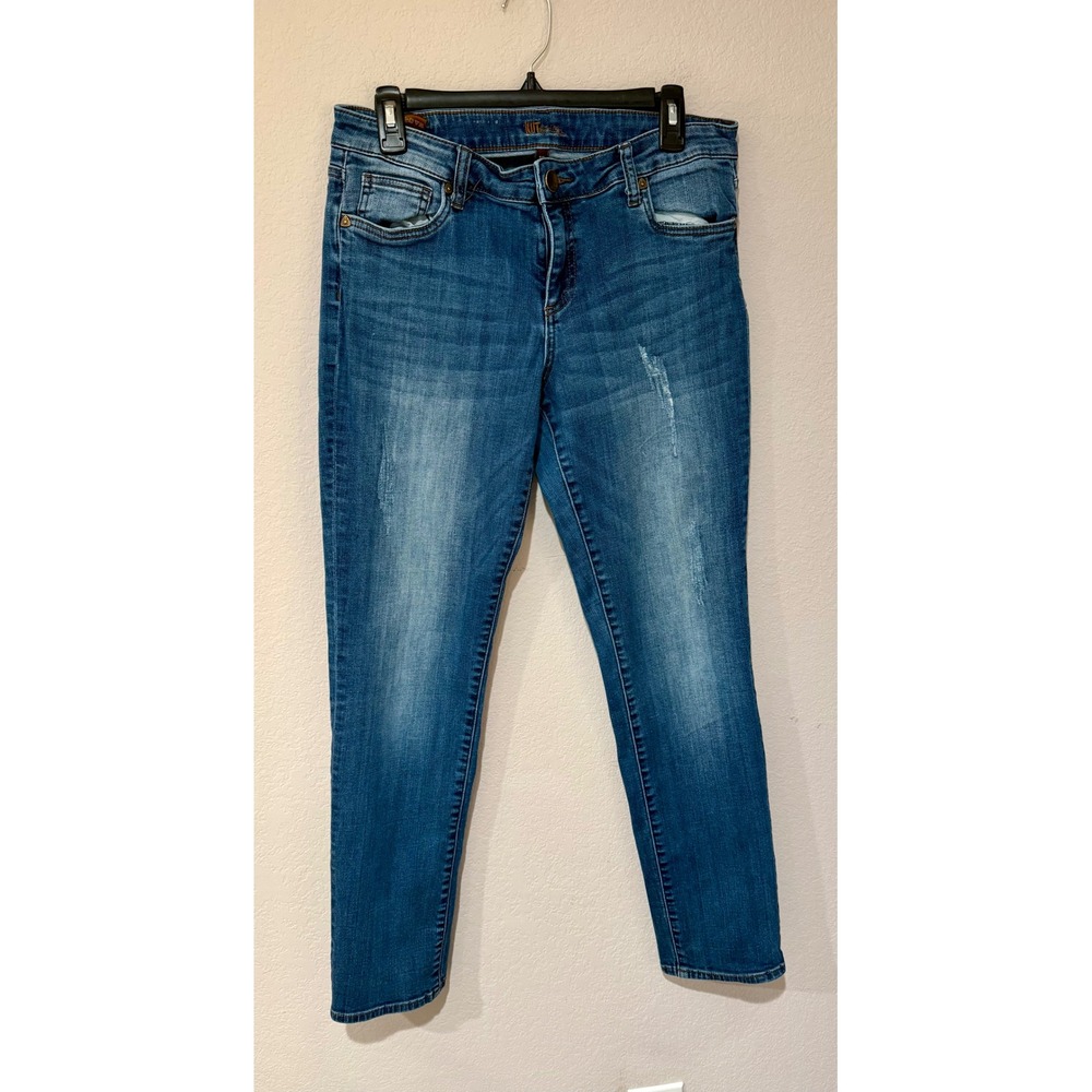 KUT from the Kloth Skinny Jeans Distressed‎ Denim Casual Everyday Style Size 10